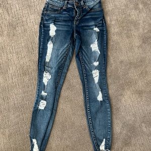 High Rise blue jeans